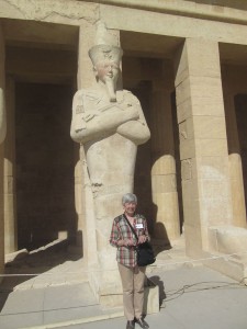 Sylvia and Queen Hatshepsut at her Temple