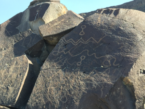 Petroglyphs on the Greaser Boulder